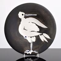 Pablo Picasso Oiseau Plate, Madoura (A.R. 482) - Sold for $6,250 on 11-06-2021 (Lot 142a).jpg